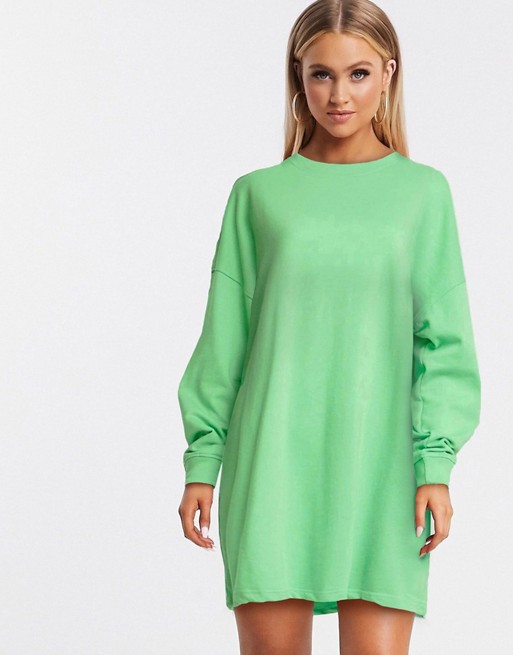 Missguided sweater dress in green