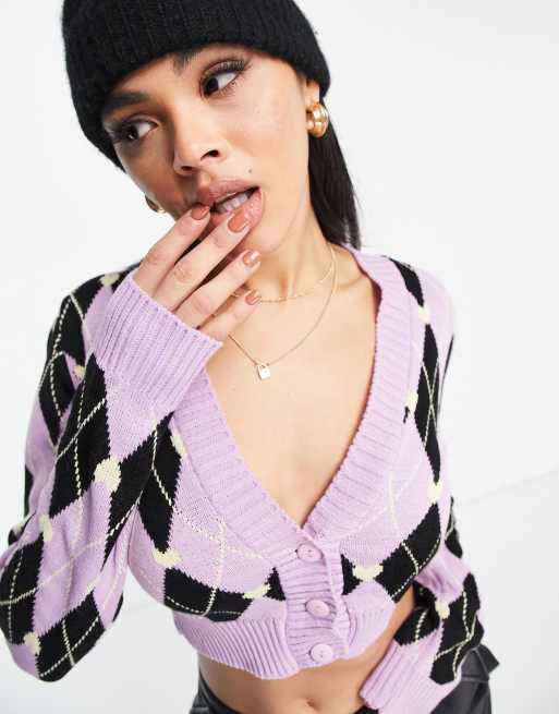 Missguided – Syrénlila, hjärtmösntrade och argylestickad kofta