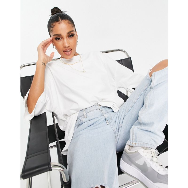 Donna x4on8 Missguided - T-shirt basic oversize bianca
