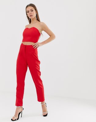 red cigarette pants