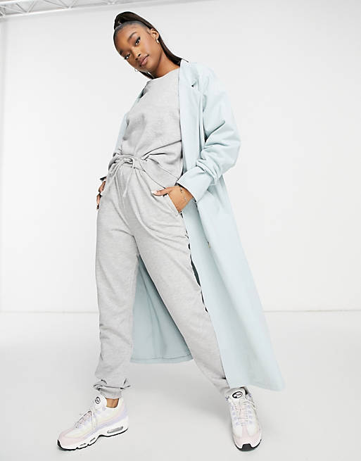 Coats & Jackets Missguided tailored duster trench coat in blue 