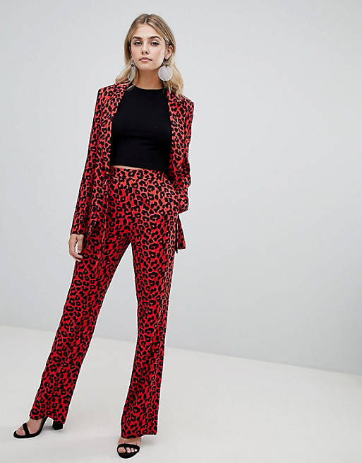 Missguided tailored pants in leopard