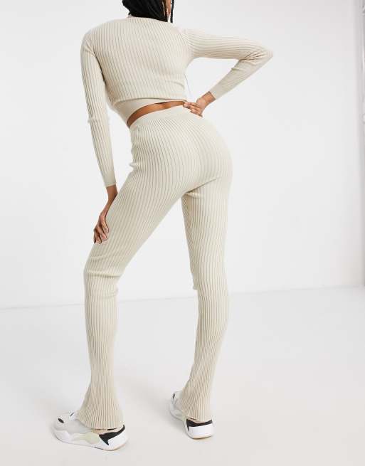 Missguided Tall – Beżowe dzwony z dzianiny, część zestawu, 2 z 4