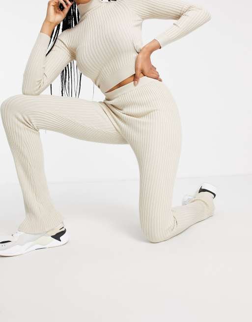 Missguided Tall – Beżowe dzwony z dzianiny, część zestawu, 4 z 4