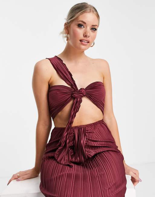 Missguided Tall - Blommefarvet oneshoulder-bralette - Del af sæt, 3 af 4