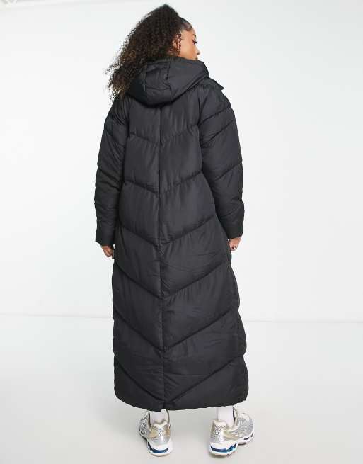 Missguided longline padded deals coat with jersey hood