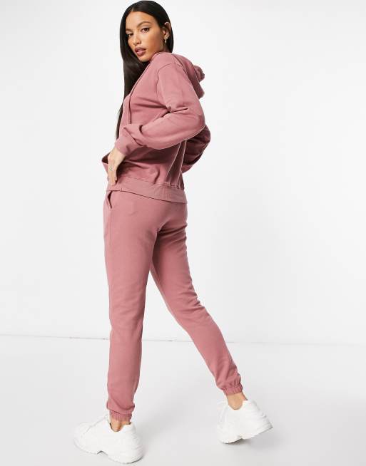 Missguided Tall co ord hoodie and sweatpants set in rose