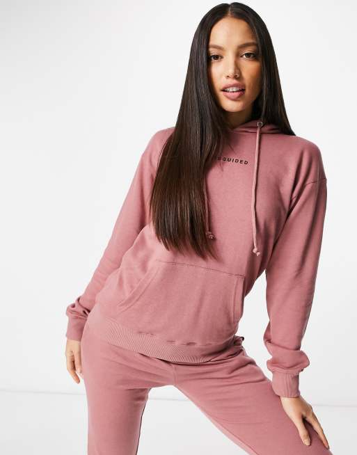 Missguided Tall co ord hoodie and sweatpants set in rose