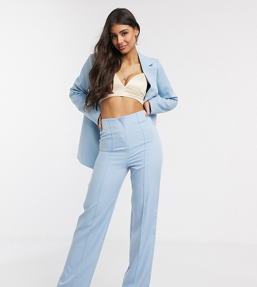 Missguided Tall co-ord seam detail trousers in blue