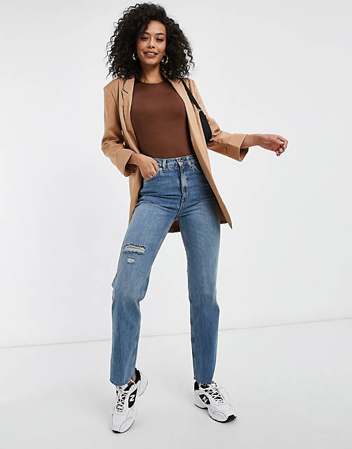 Missguided Tall co-ord tailored blazer in camel 