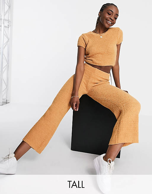 Missguided Tall co-ord wide leg trouser in toffee