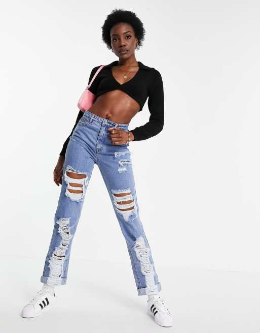 Missguided jeans deals ripped