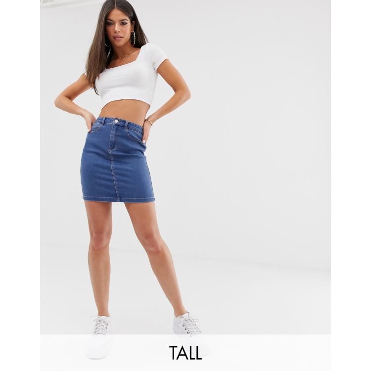 Denim midi skirt missguided best sale