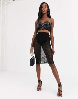 dobby mesh skirt