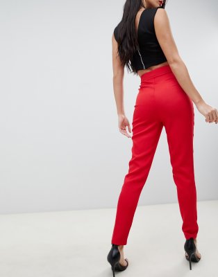 red cigarette pants