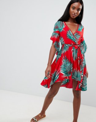 tropical mini dress