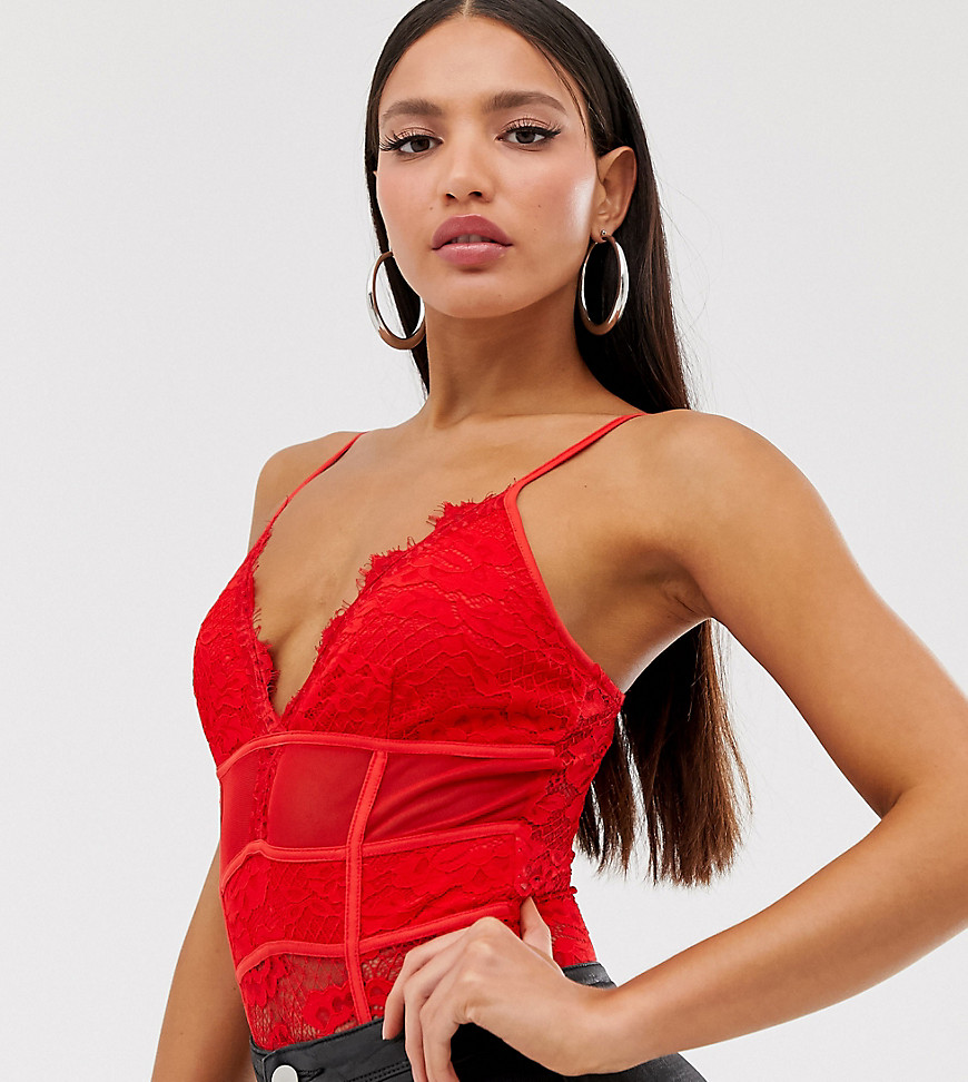 Missguided Tall - Kanten body in rood