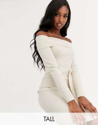 cream bardot dress