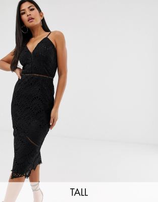 missguided lace midi dress