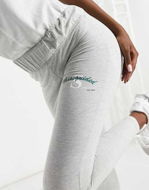 Missguided Tall - Legging à logo - Gris chiné, 3 de 4