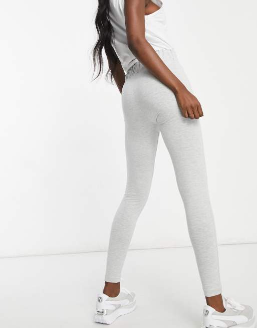 Missguided Tall legging with sports club logo in heather gray