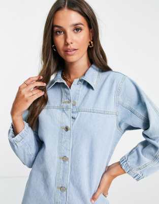 missguided tall denim dress