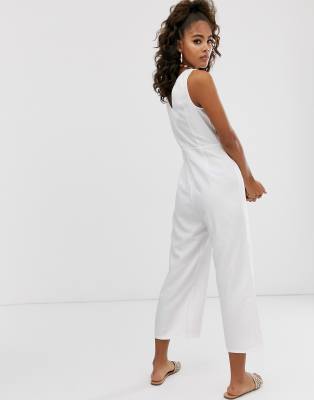 linen culotte jumpsuit