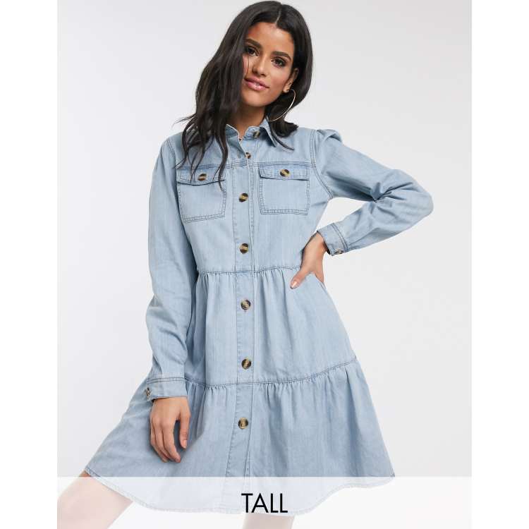 Free people nicole cotton hotsell denim shirtdress