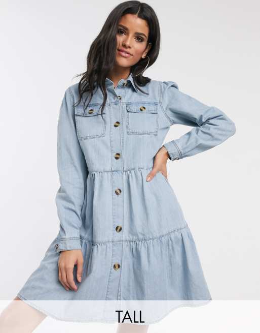 Free people nicole hot sale denim shirt dress