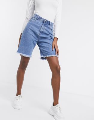 longline jean shorts