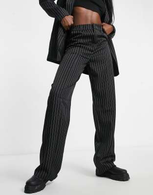 black pinstripe jeans