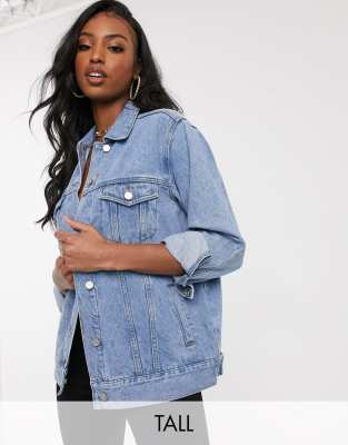 Missguided Tall oversized denim jacket 