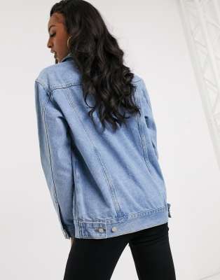 missguided blue oversized denim jacket