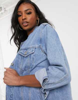 missguided oversized denim jacket