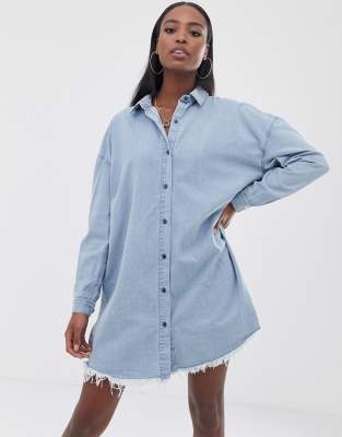 grey denim shirt dress