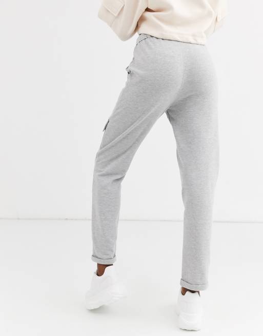 Missguided Tall pocket detail joggers in grey