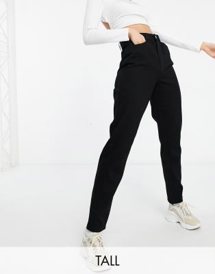 Missguided Tall riot high waisted mom jean in black - ASOS Price Checker