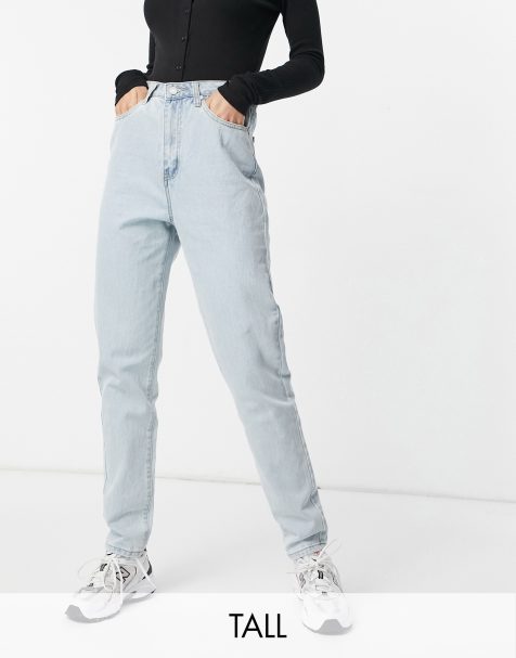 Missguided Tall riot highwaisted denim mom jean in bue - MBLUE - view 1