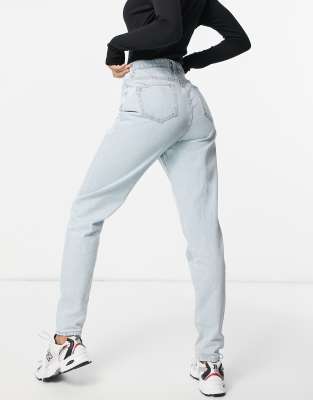 Missguided Tall mom jeans in gray acid wash - IetpShops Italy - White  'Chamonix' ski trousers Gaultier Perfect Moment Kids