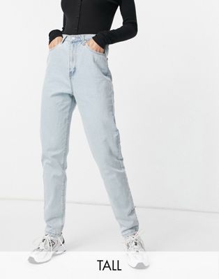 Jeans Missguided Tall - Riot - Jean mom à taille haute en denim recyclé - Bleu