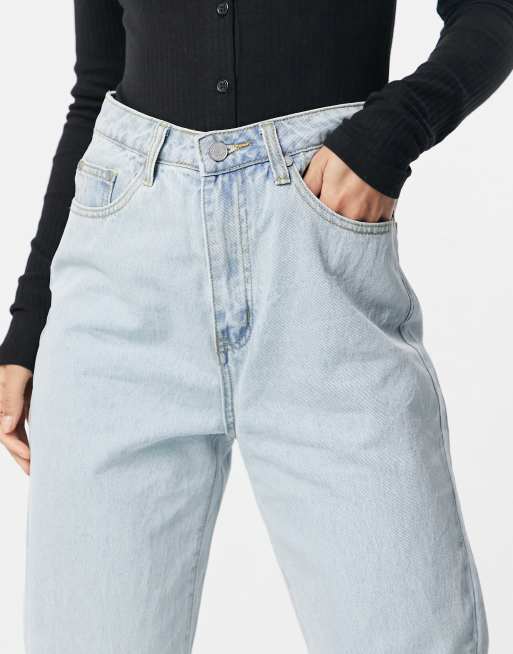 Missguided Tall - Riot - Mom jeans a vita alta blu - MBLUE, 3 di 4