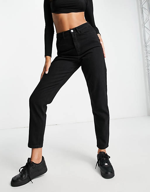 Missguided Tall - Riot - Mom jeans met hoge taille in zwart