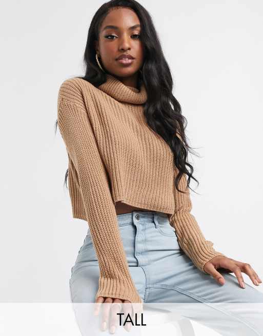 Camel 2025 cropped sweater