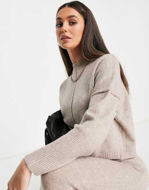 Missguided Tall seam front jumper in stone (part of a set) - STONE, 4 of 4