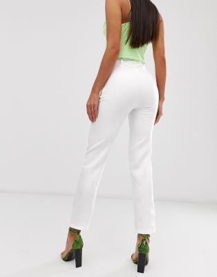 white skinny slacks