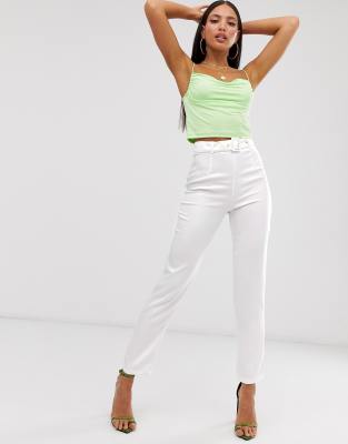 white skinny pants