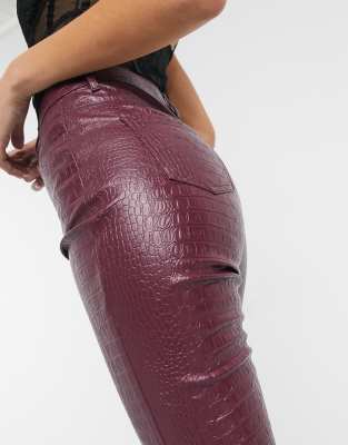 missguided croc pants