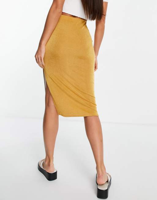 Missguided 2025 mustard skirt