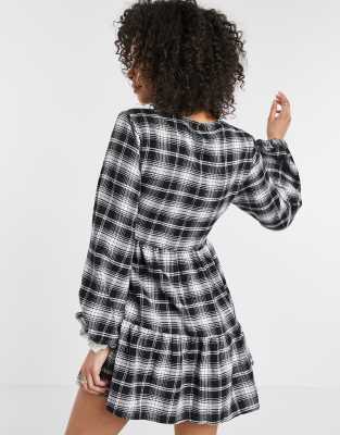 missguided check dress