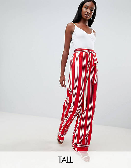 Missguided Tall Striped Wide Leg Pants | ASOS